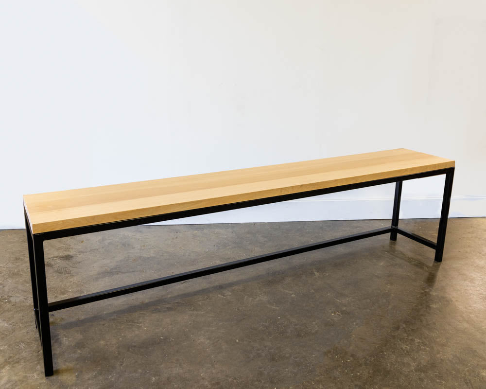 Industrial Metal & Wood Sofa Table