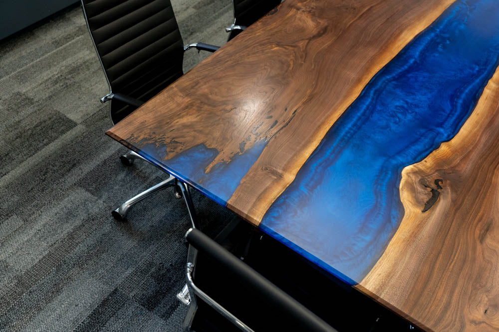 Industrial Epoxy River Conference Table